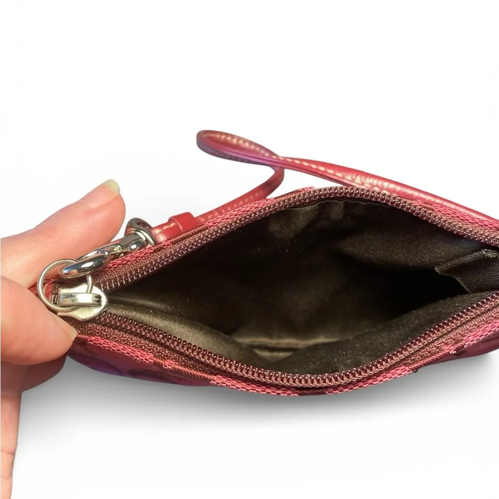 Coach Red Signature Wristlet Vintage